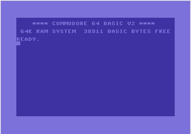Power-up message of a Commodore 64