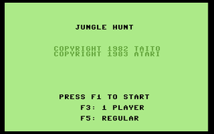Start screen of Jungle Hunt